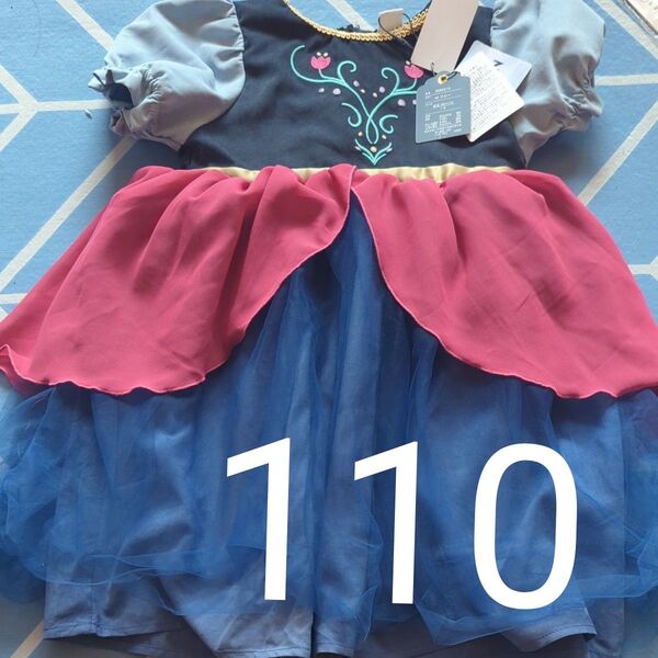 Cottoli アナ雪 ワンピース なりきり110 女の子 コスプレ衣装 ワンピース