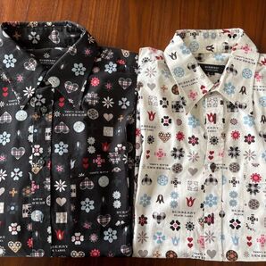 ◎極美品◎ バーバリーブラックレーベル 長袖シャツ【Mサイズ】 セット おしゃれ 黒 白 Burberry
