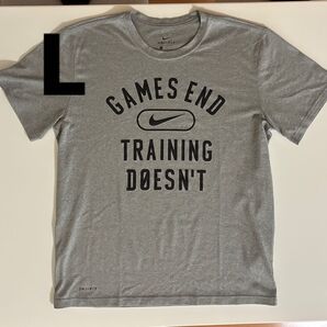NIKE DRI-FIT Tシャツ グレー メンズ トレーニングウェア Lサイズ