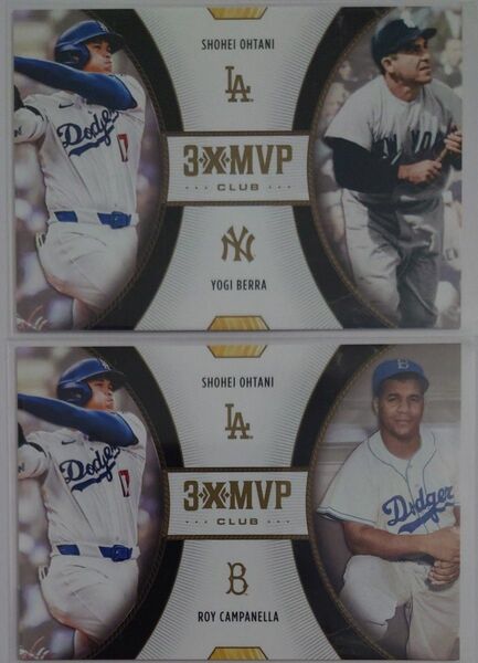 2枚セット 大谷翔平 ロイ・キャンパネラ ヨギ・ベラ 2025 TOPPS 3X MVP CLUB トレカ ドジャース カード