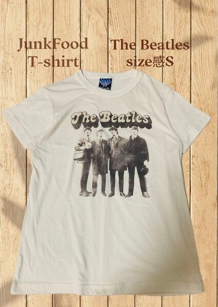 レディース トップス 半袖 プリントTシャツ カットソー ビートルズ ベージュ サイズ感S