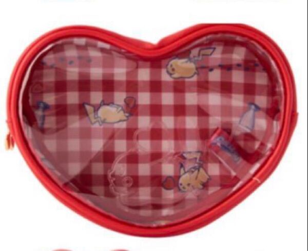 ポケモンセンター ピカチュウダイナー ポーチ PIKACHU DINER ハート型 新品未使用タグ付き ピカチュウ ハート