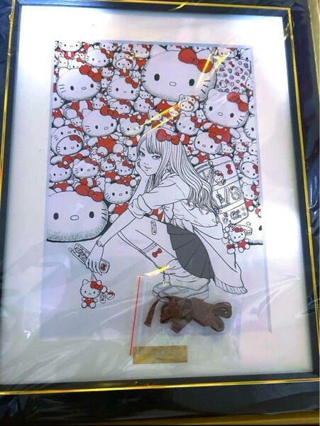 伊藤潤二 サンリオキャラクターズ コラボ ギャル富江 ハローキティ 複製原画 キティちゃん 漫画 原作