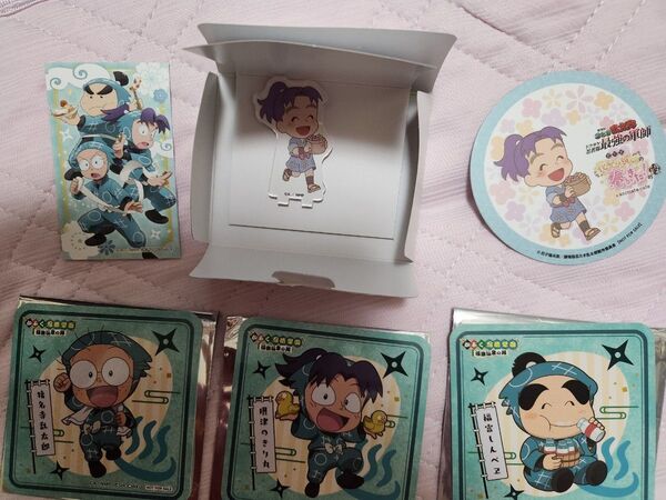 忍たま乱太郎 花いっぱいの春がきた!の段 アニメイトカフェ アニカフェ アクリルスタンド アクスタ 極楽湯 コースター 団蔵