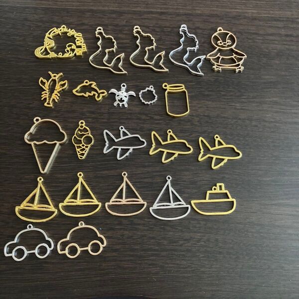 空枠 22個 レジン ハンドメイドパーツ ハンドメイド素材 海 夏
