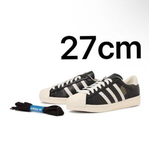 27cm adidas SUPERSTAR VINTAGE アディダス スーパースター ヴィンテージ ビンテージ 黒 ブラック