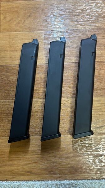 【ほぼ未使用】GUARDER 各社Glock用 50連アルミロングマガジン ガスブロ用 3本セット