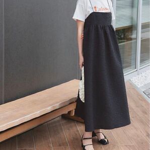 titivate ふくれジャガード ロングワンピース キャミソールワンピース キャミワンピ ワンピース ブラック Sサイズ