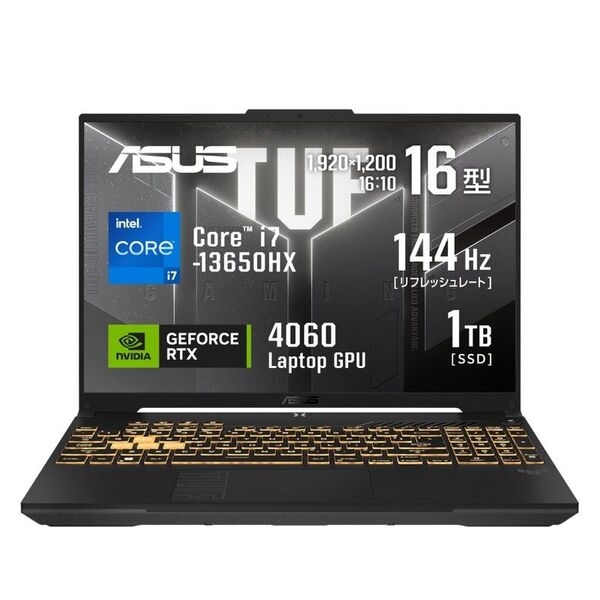 ASUS TUF Gaming F16 FX607JV (FX607JV-I7R4060SJ) ゲーミング ゲーミングノートPC