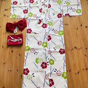 【セット】浴衣・帯・リボン お祭り 花柄