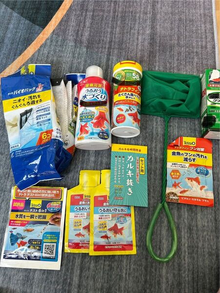 金魚 エサ、水ずくり共に黒いラインまで入ってます。未使用フィルター3枚、使っていたものです。気になる方はご遠慮ください。