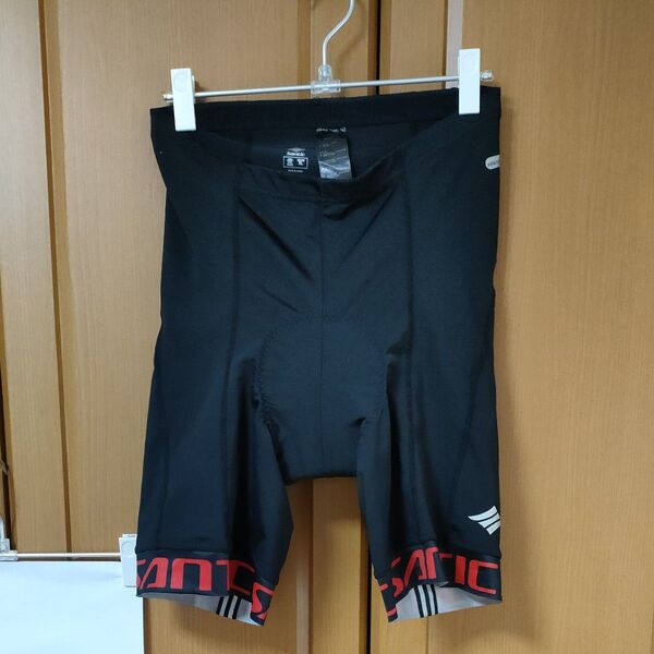 サンテック・サイクルパンツ2XL ブラック COOLMAX/POWER-Dryで超快適! レーサーパンツ Santic