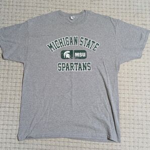 Michigan State Spartans Tシャツ グレー 古着