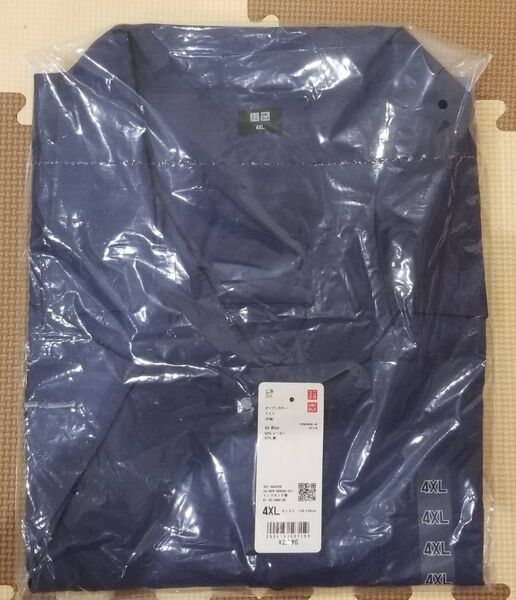 ユニクロ オープンカラーシャツ 半袖 4XL BLUE 未使用