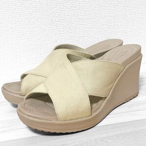 美品 クロックス レイ2 エックスストラップ ウェッジサンダル W7(23cm)