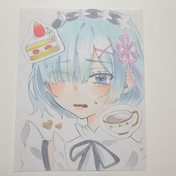 手描きイラスト レム