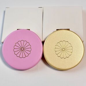 新品未使用 皇居 鏡 ミラー シャンパンゴールド