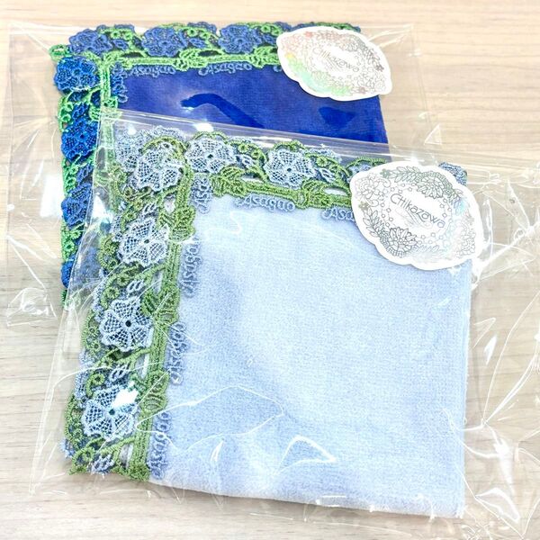 【先着一名様】近沢レース あさがお アサガオ 朝顔 ハンカチ タオル タオルハンカチ