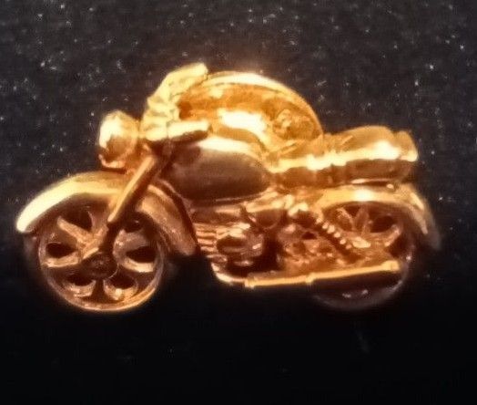 極美品 レア 希少 K18 18金 バイク オートバイ ピンズ タイタック 6g モーターサイクル 単車 ピンバッジ ネクタイピン