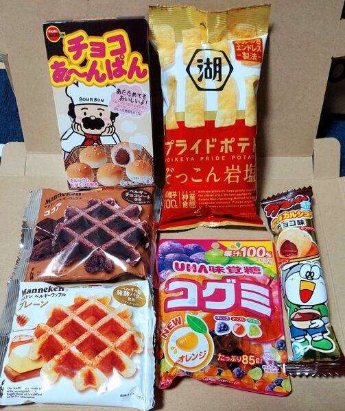 ▼ビンゴの景品として▼No.24お菓子詰め合わせ6点セット◆◆箱の隙間には緩衝材の代わりに小さめのお菓子を詰めます◆◆