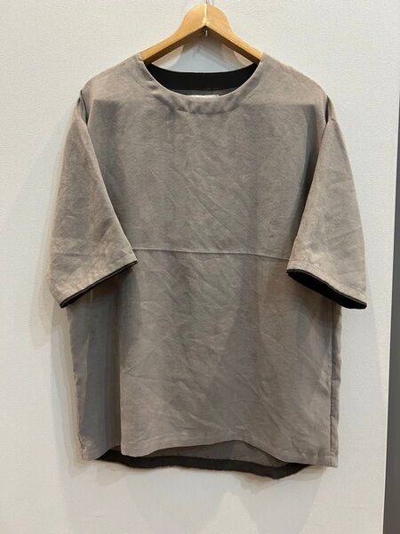 STUDIOUS ステュディオス スウェードタッチ プルオーバーTシャツ 半袖 カットソー