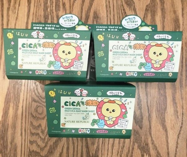 【数量限定チェゴシムコラボ】NATURE REPUBLIC グリーンダーマCICAデイリーシートマスク(30枚入り)3個
