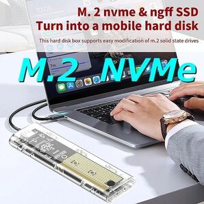 【M.2 NVMe SSD ケース】透明 クリア USB3.2 to PCIe enclosure