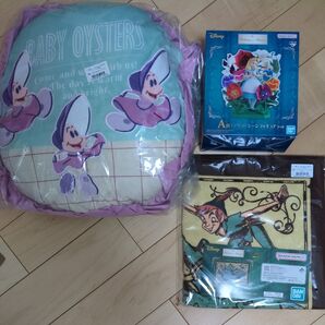 一番くじMelody in a Dream A賞〈アリス〉シーンフィギュア B賞〈ヤングオイスター〉クッション D賞 ピーターパン