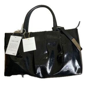 NINA RICCI ハンドバッグ ブラック エナメル 未使用