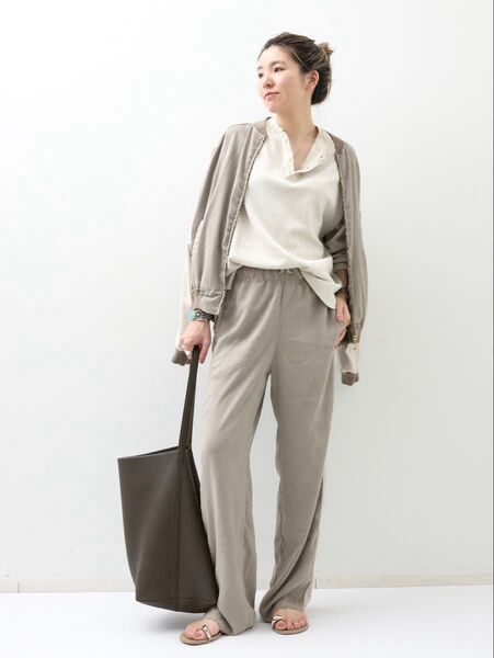 34 Set-up【REMI RELIEF/レミ レリーフ】SUEDE LIKE RAGLAN ZIP JACKET PANTS
