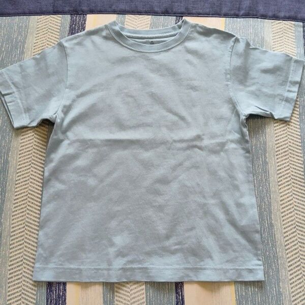 GU キッズコットン半袖Tシャツ 140サイズ 水色