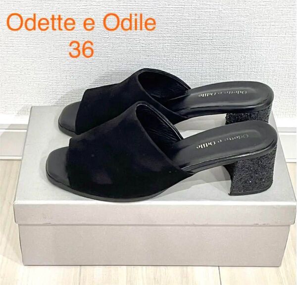 値下げ中 Odette e Odile オデットエオディール ミュールサンダル黒