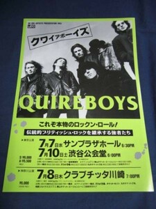 チラシ QUIREBOYS クワイアボーイズ 1993年来日公演ライヴ・チラシ /'93/洋楽/ロック
