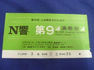 ☆ N響 第9 演奏会 コンサート チケット 半券