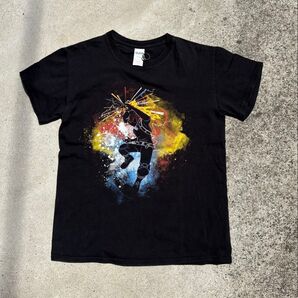 僕のヒーローアカデミア 轟焦凍 ショート Tシャツ 古着 半袖Tシャツ ブラック