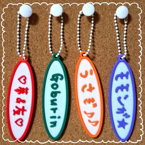 カラフルネームタグ 7色から選べる ネームプレート オーダーメイド ハンドメイド ギフトにも◎