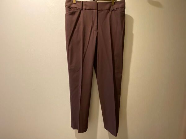 PLST リネンブレンドスティックパンツ XXL ブラウン 着用2〜3回 プラステ スリムパンツ 麻混 綿混 夏用 細身ズボン