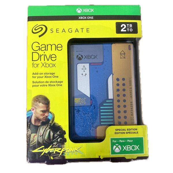 【未開封新品】Seagate製 サイバーパンク2077 限定版 - Xbox用ポータブル外付ハードドライブ
