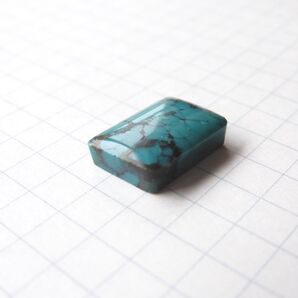 フーベイターコイズ スパイダーウェブ レクタングル 天然石