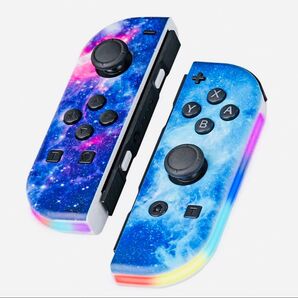Nintendo Switch ワイヤレスコントローラー ギャラクシー柄 光る 2個セット