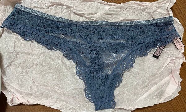 Victoria's Secret Tバックショーツ M ダスティーブルー 新品タグ付
