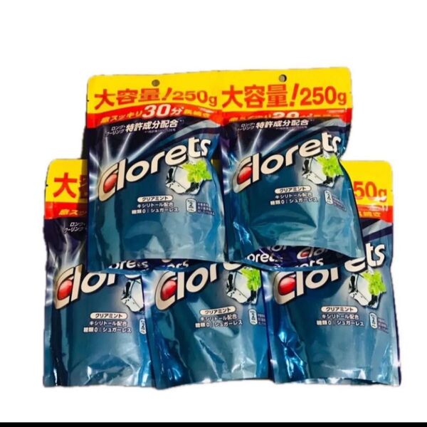 モンデリーズ クロレッツXPクリアミントSP250g 5個セット