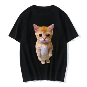 【Mサイズ】棒立ち 猫ミーム Tシャツ