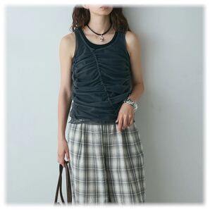 ★新品 シャーリングシアータンクxリブタンクSET/ブラックesica