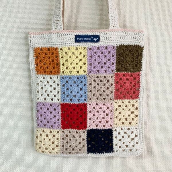 ハンドメイド トートバッグ バッグ かぎ針編み 手編み