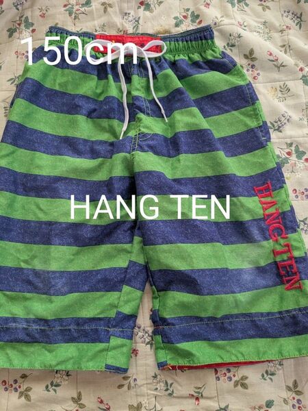 【HANG TEN】男の子水着 ハーフパンツ 150cm グリーン&ネイビー