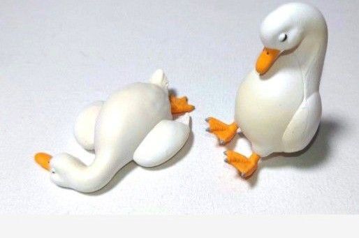 つかれきったアヒル マスコットフィギュア 2つセットガチャガチャ フィギュア