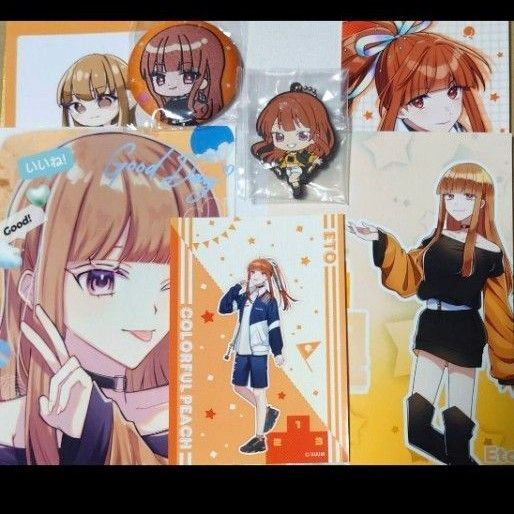カラフルピーチ えとさん プロマイド 缶バッジ ラバーストラップ