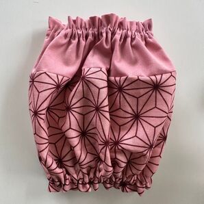 犬用スヌード★麻の葉ダブルガーゼとピンクのコンビ Mサイズ ハンドメイド