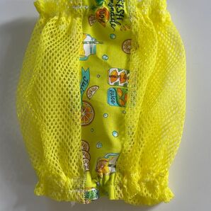 犬用スヌード★メッシュイエローとレモネードのコンビ Sサイズ ハンドメイド